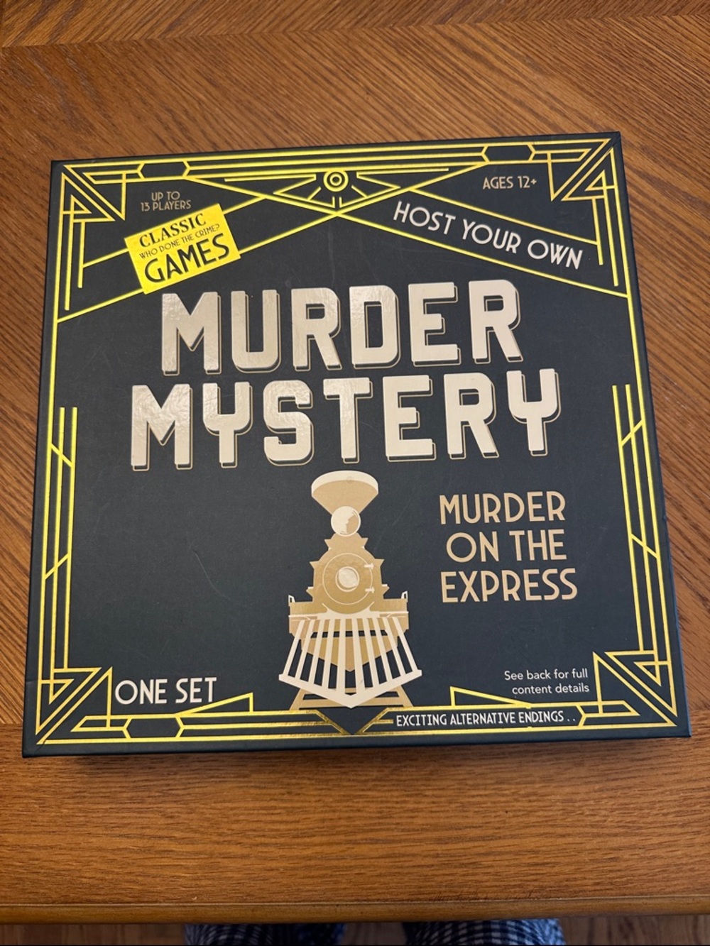 Classic Murder Mystery Board Game - Black and Gold
